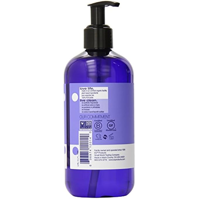 EO BOTANICAL LIQUID HAND SOAP, FRENCH LAVENDER, 12 OUNCE (PACK OF 3) - Image 3